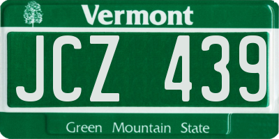 VT license plate JCZ439