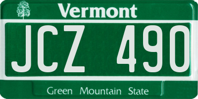 VT license plate JCZ490