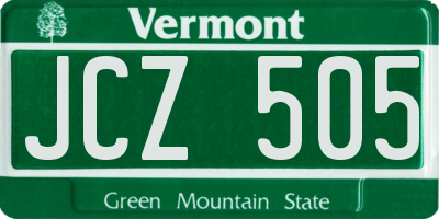VT license plate JCZ505