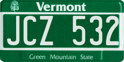 VT license plate JCZ532