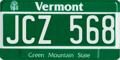 VT license plate JCZ568