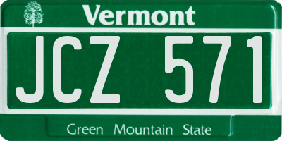 VT license plate JCZ571