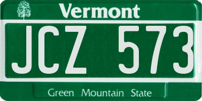 VT license plate JCZ573
