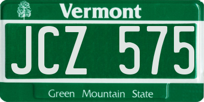 VT license plate JCZ575