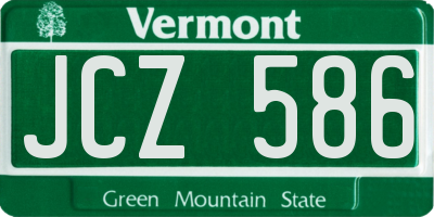 VT license plate JCZ586