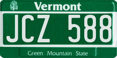 VT license plate JCZ588