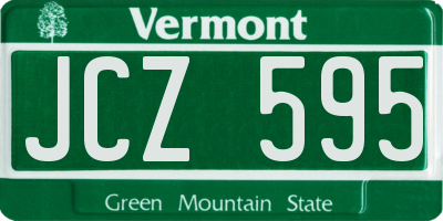 VT license plate JCZ595