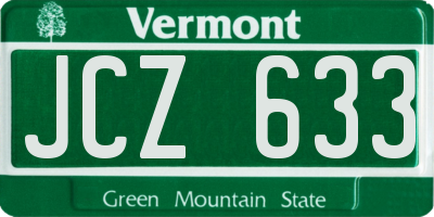 VT license plate JCZ633