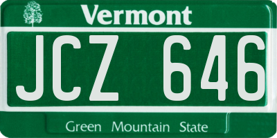 VT license plate JCZ646
