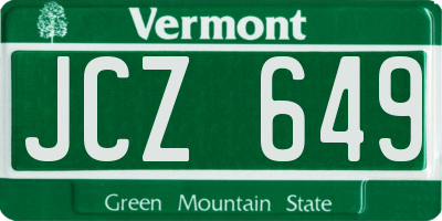 VT license plate JCZ649
