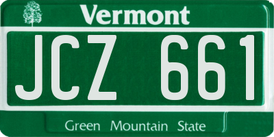 VT license plate JCZ661