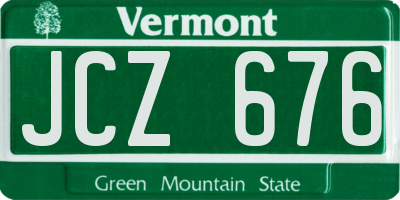 VT license plate JCZ676