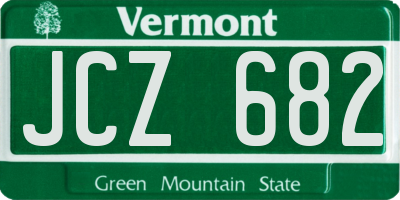 VT license plate JCZ682
