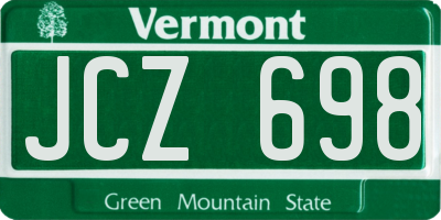 VT license plate JCZ698