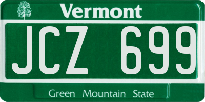 VT license plate JCZ699
