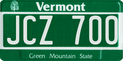 VT license plate JCZ700