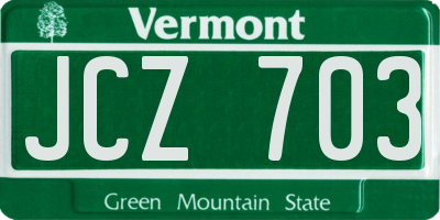 VT license plate JCZ703