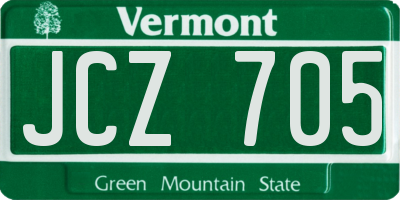 VT license plate JCZ705