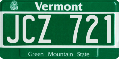 VT license plate JCZ721