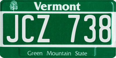 VT license plate JCZ738