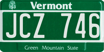 VT license plate JCZ746