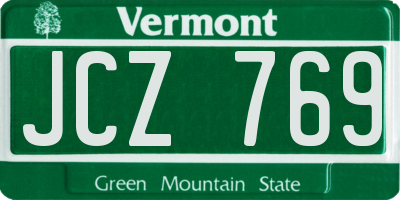 VT license plate JCZ769