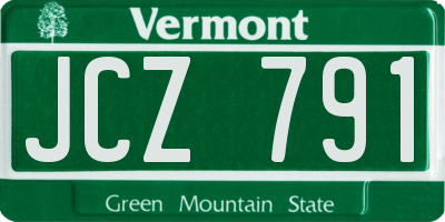 VT license plate JCZ791