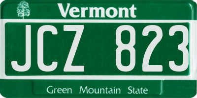 VT license plate JCZ823