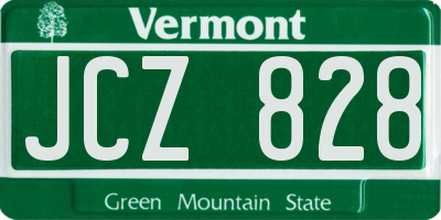 VT license plate JCZ828