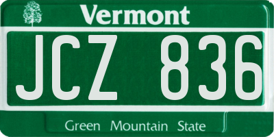 VT license plate JCZ836