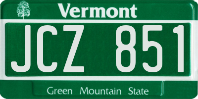 VT license plate JCZ851