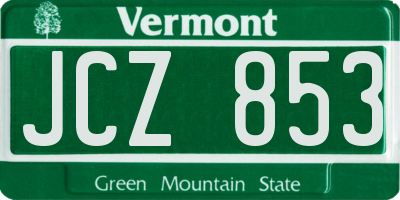VT license plate JCZ853