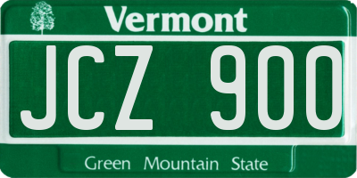 VT license plate JCZ900