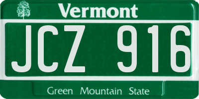 VT license plate JCZ916