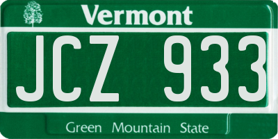 VT license plate JCZ933