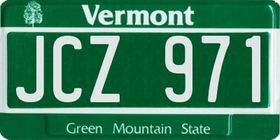 VT license plate JCZ971