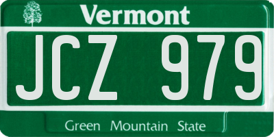 VT license plate JCZ979