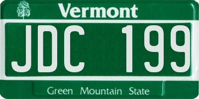 VT license plate JDC199