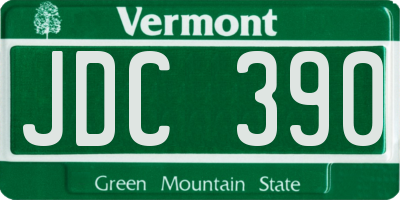 VT license plate JDC390