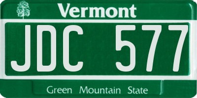 VT license plate JDC577