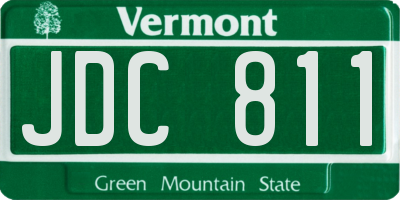 VT license plate JDC811