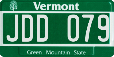 VT license plate JDD079