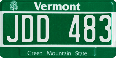 VT license plate JDD483