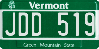 VT license plate JDD519