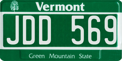 VT license plate JDD569