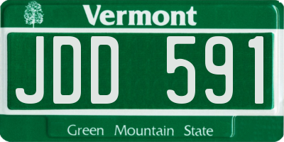 VT license plate JDD591