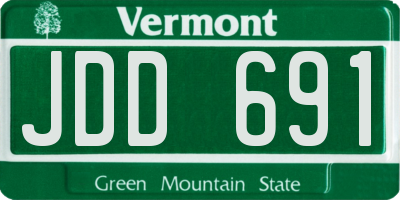 VT license plate JDD691