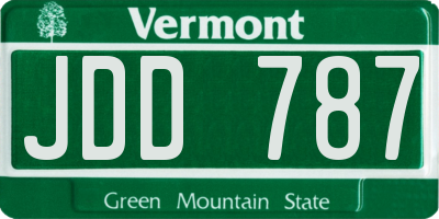 VT license plate JDD787