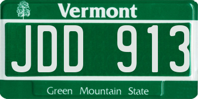VT license plate JDD913