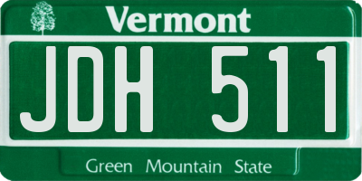 VT license plate JDH511